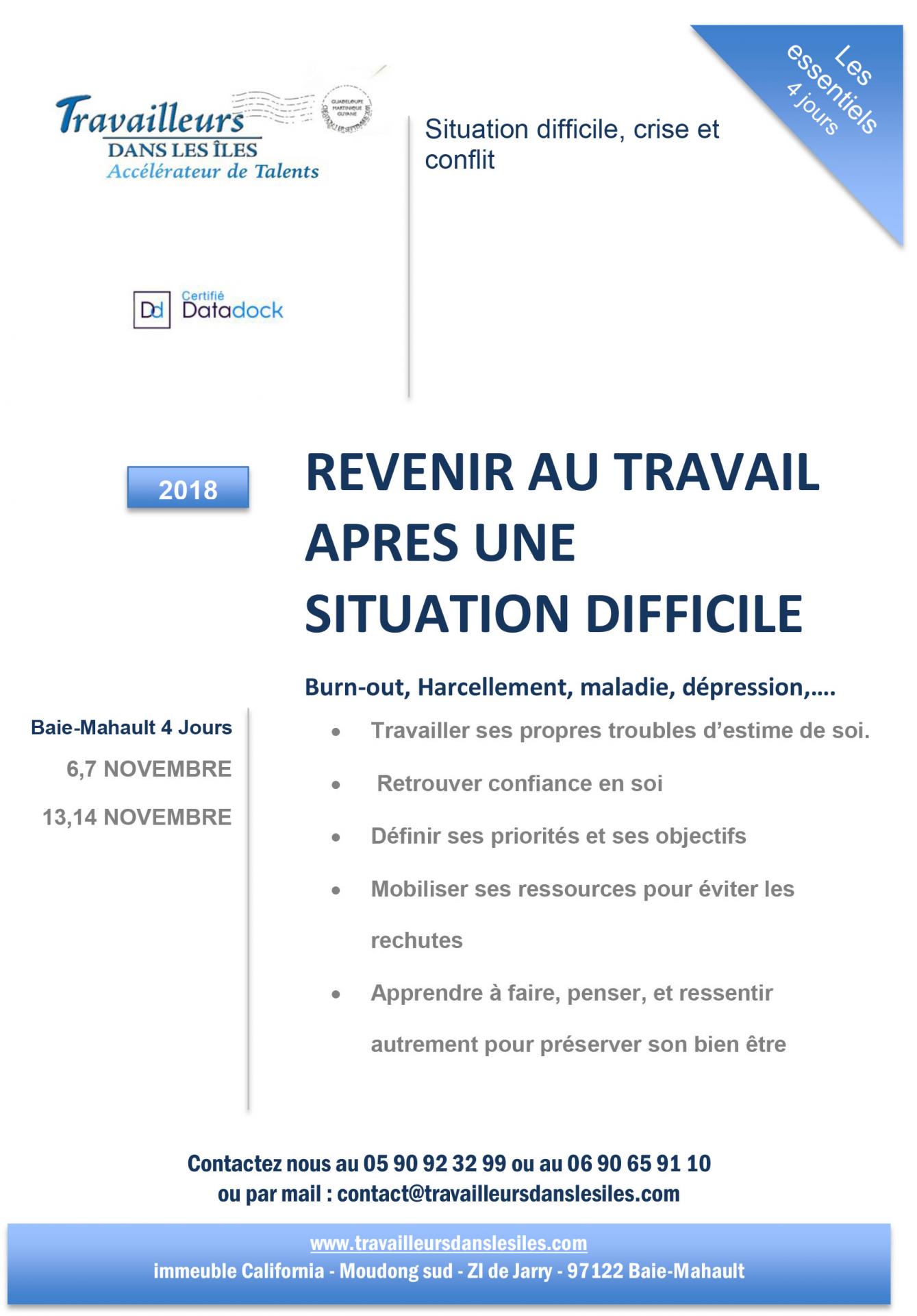 Retour au travail apres une situation difficile 1