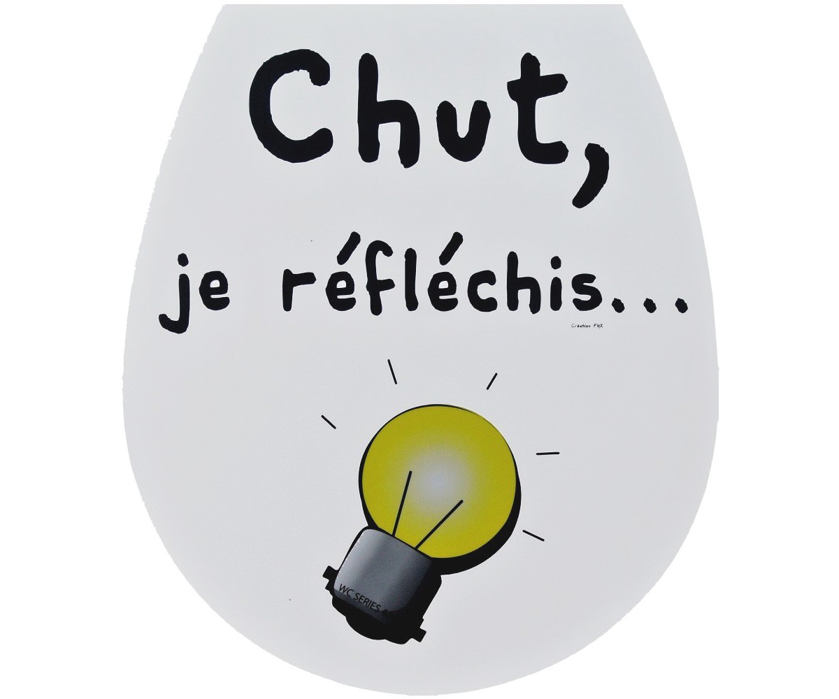Stickers wc chut je reflechis pas cher 1000